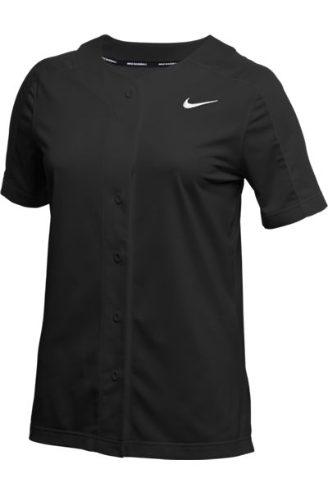 Womens Nike Stock Vapor Select Full Button Jersey S / TM Black/Tm Black/Tm White