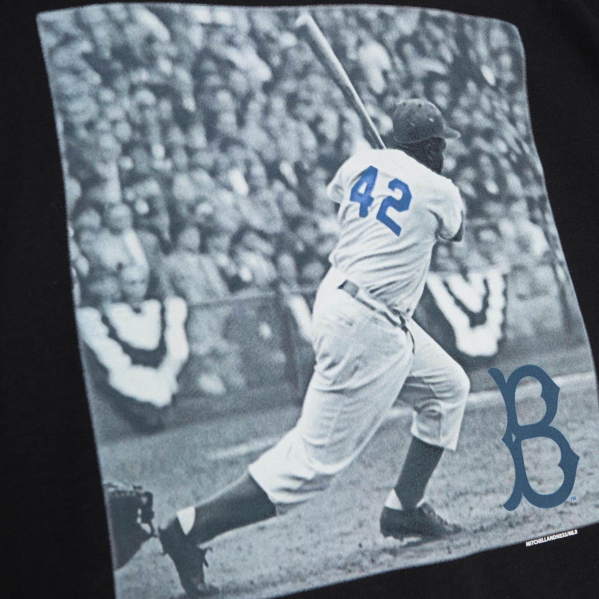 Camiseta Batter Up LS de Mitchell & Ness, Brooklyn Dodgers, Jackie Robinson