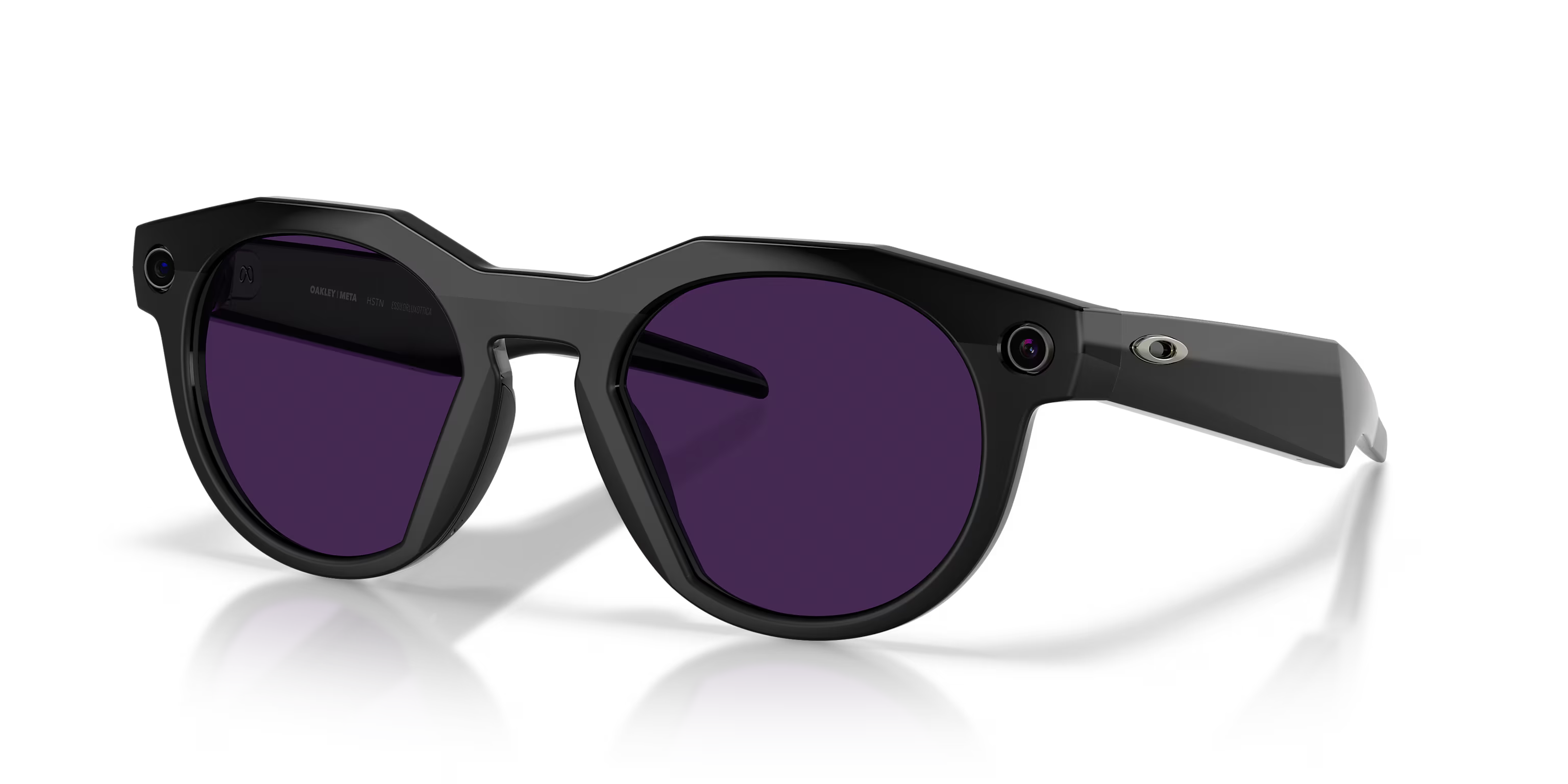 Oakley Meta HSTN Sunglasses - Clear to Amethyst Transitions/ Black Frame 