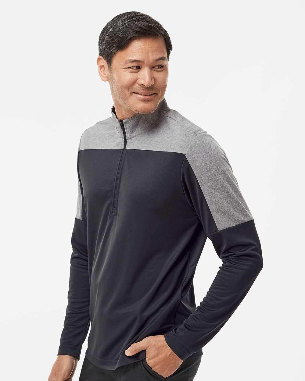 Adidas Men's Ultimate365 Lightweight Colorblocked Quarter-Zip Pullover