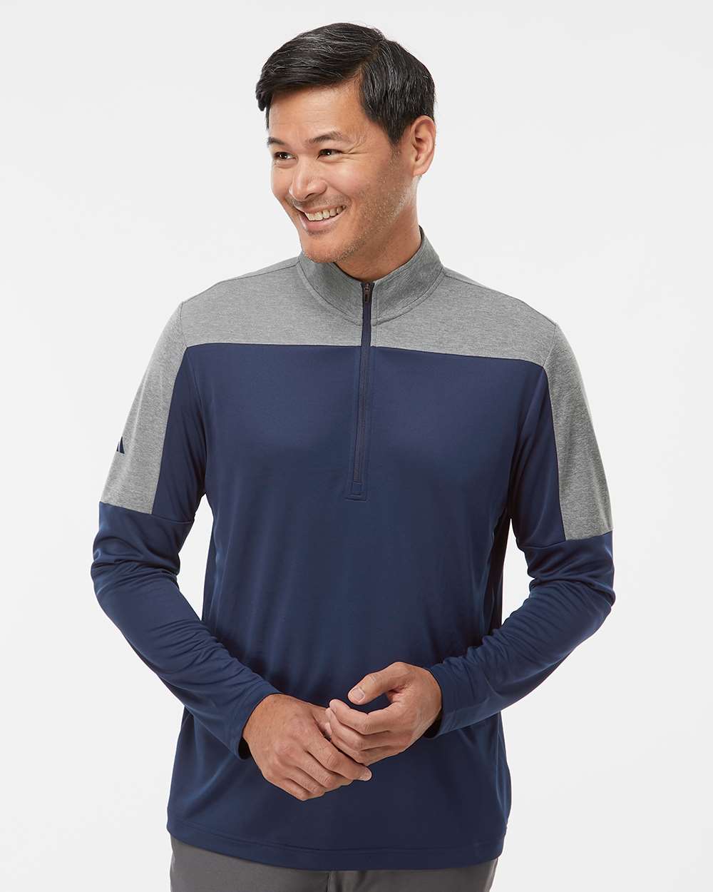 Adidas Men's Ultimate365 Lightweight Colorblocked Quarter-Zip Pullover