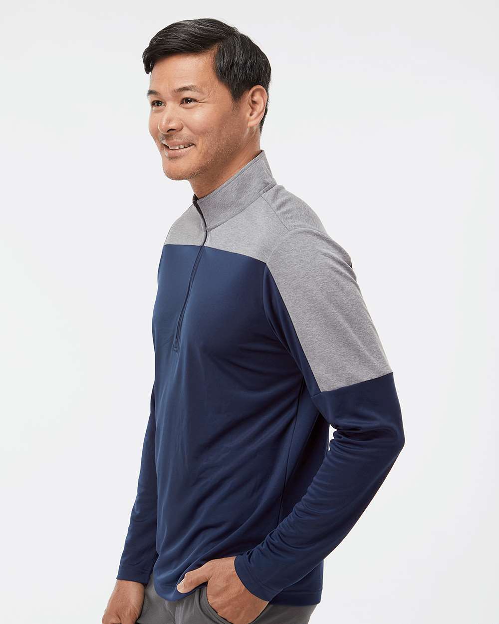 Adidas Men's Ultimate365 Lightweight Colorblocked Quarter-Zip Pullover