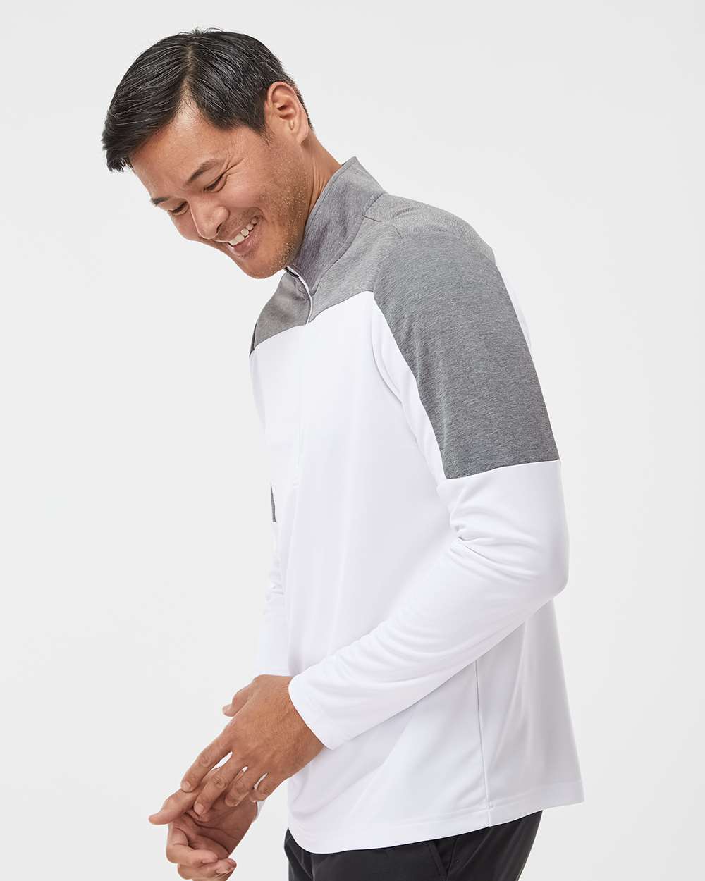 Adidas Men's Ultimate365 Lightweight Colorblocked Quarter-Zip Pullover