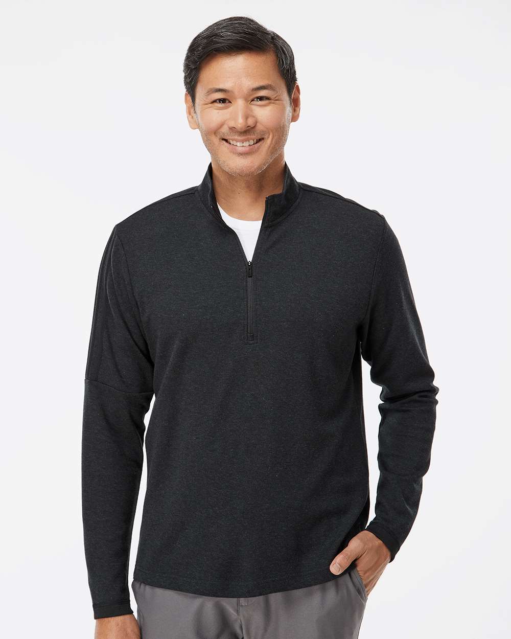 Adidas Men's 3-Stripes Quarter-Zip Sweater Pullover