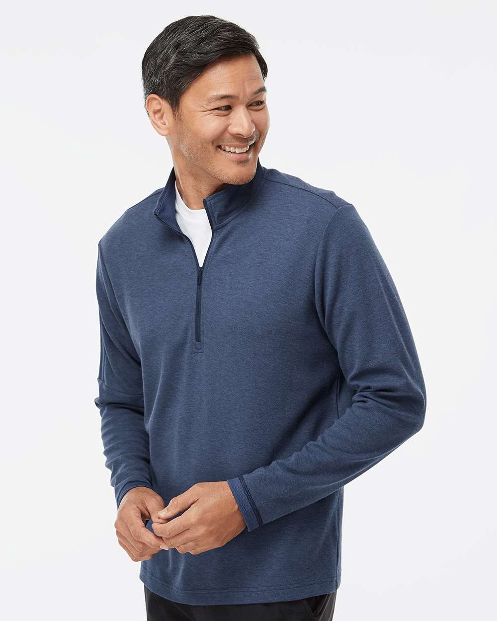 Adidas Men's 3-Stripes Quarter-Zip Sweater Pullover