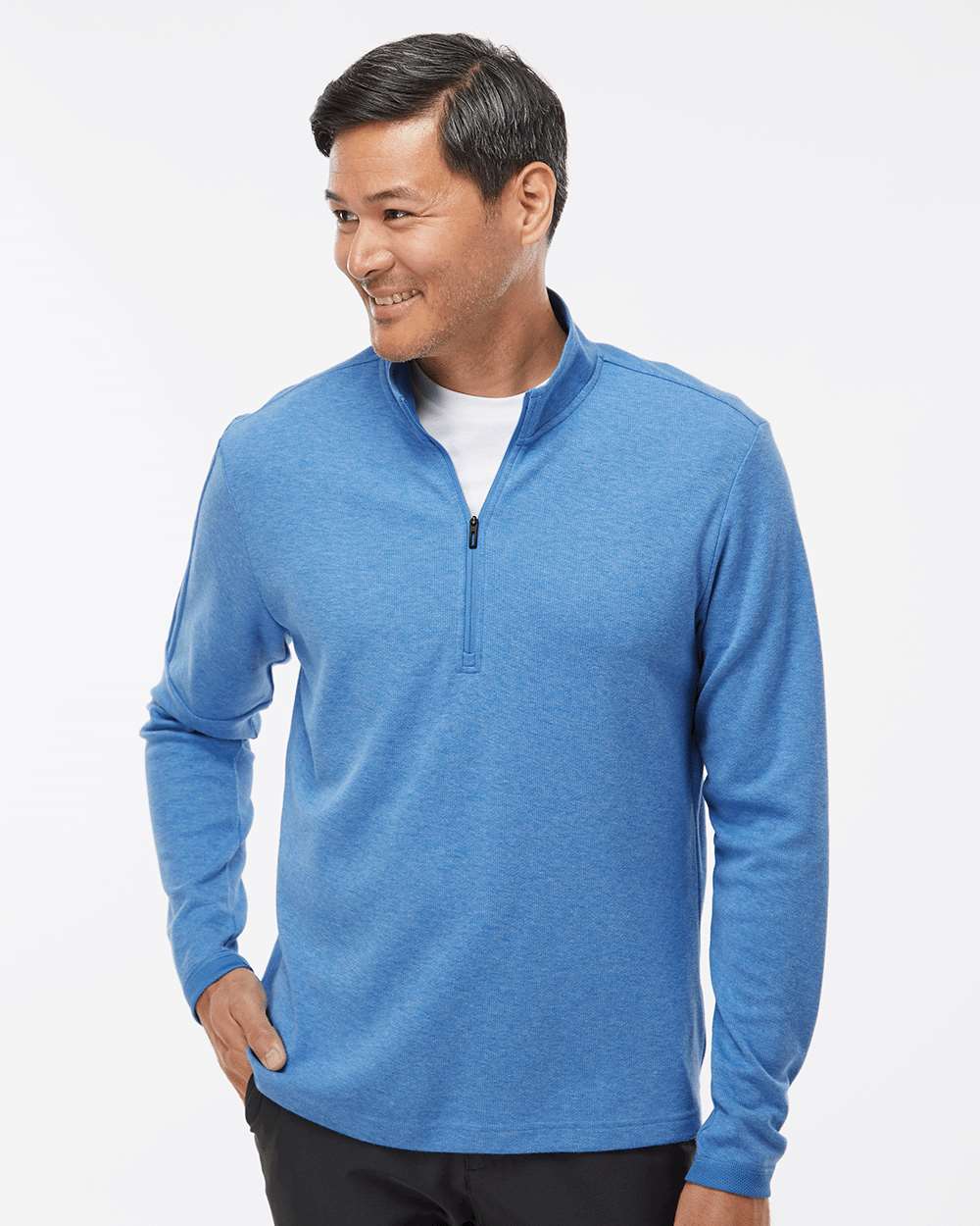 Adidas Men's 3-Stripes Quarter-Zip Sweater Pullover