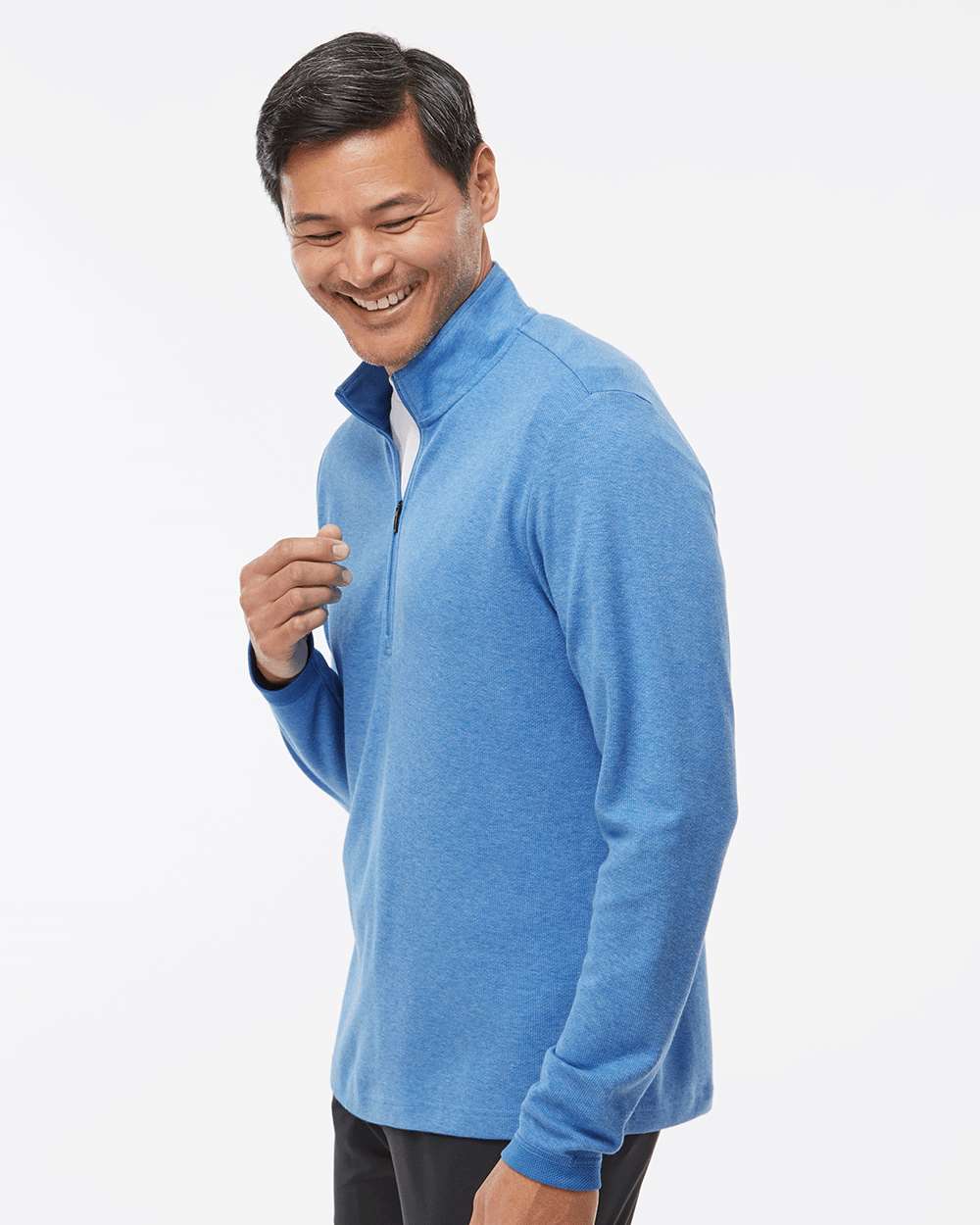 Adidas Men's 3-Stripes Quarter-Zip Sweater Pullover