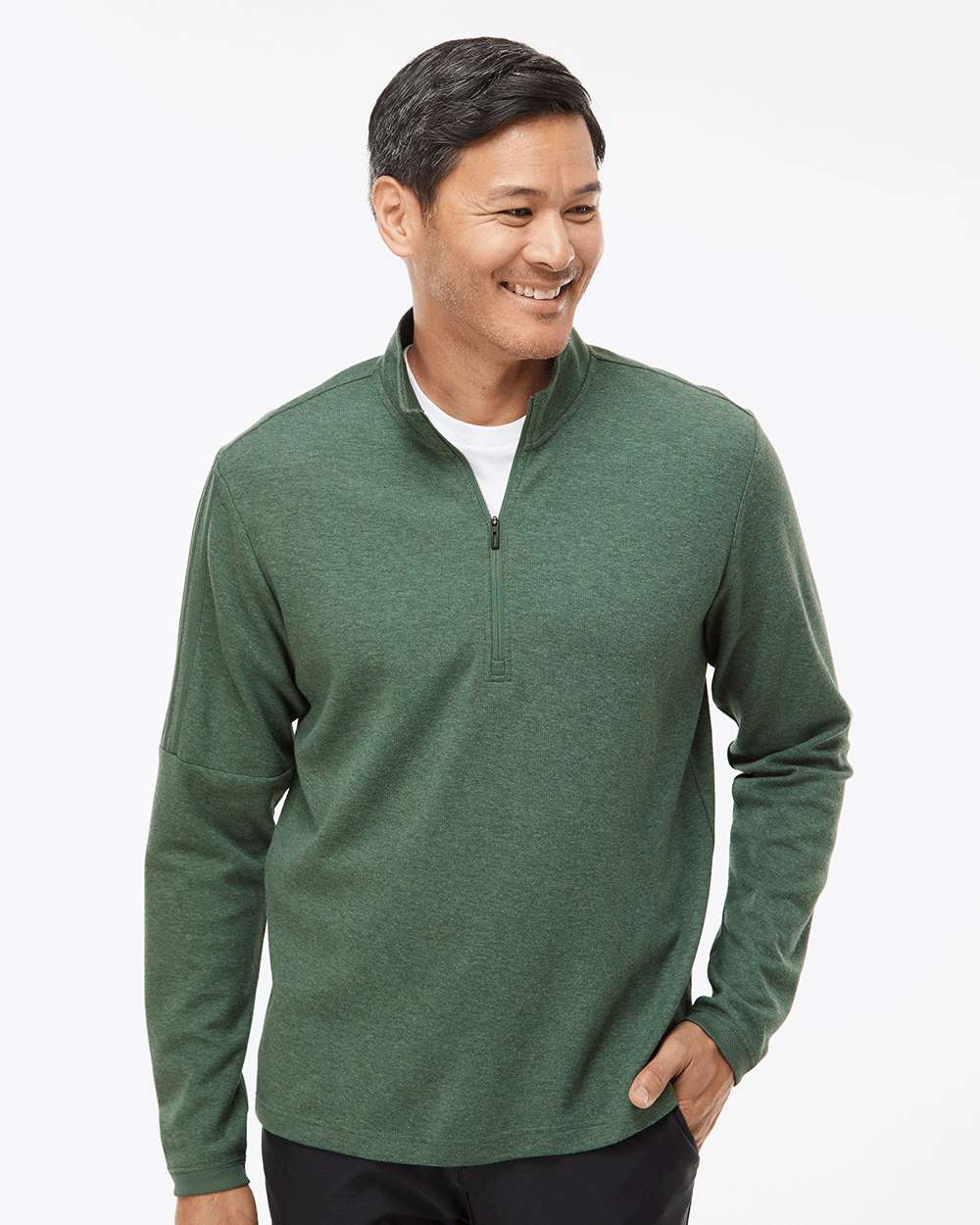 Adidas Men's 3-Stripes Quarter-Zip Sweater Pullover
