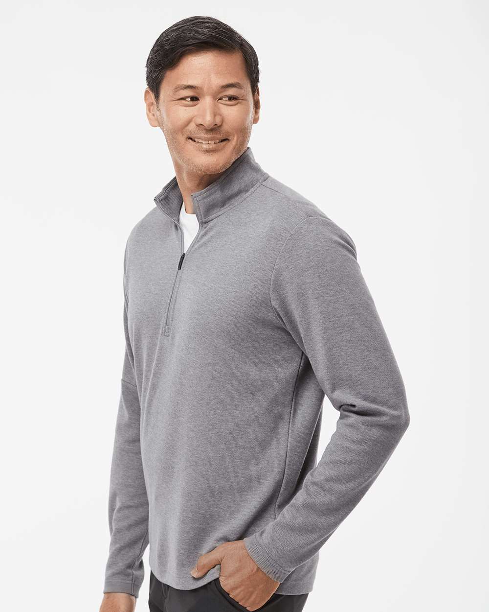 Adidas Men's 3-Stripes Quarter-Zip Sweater Pullover