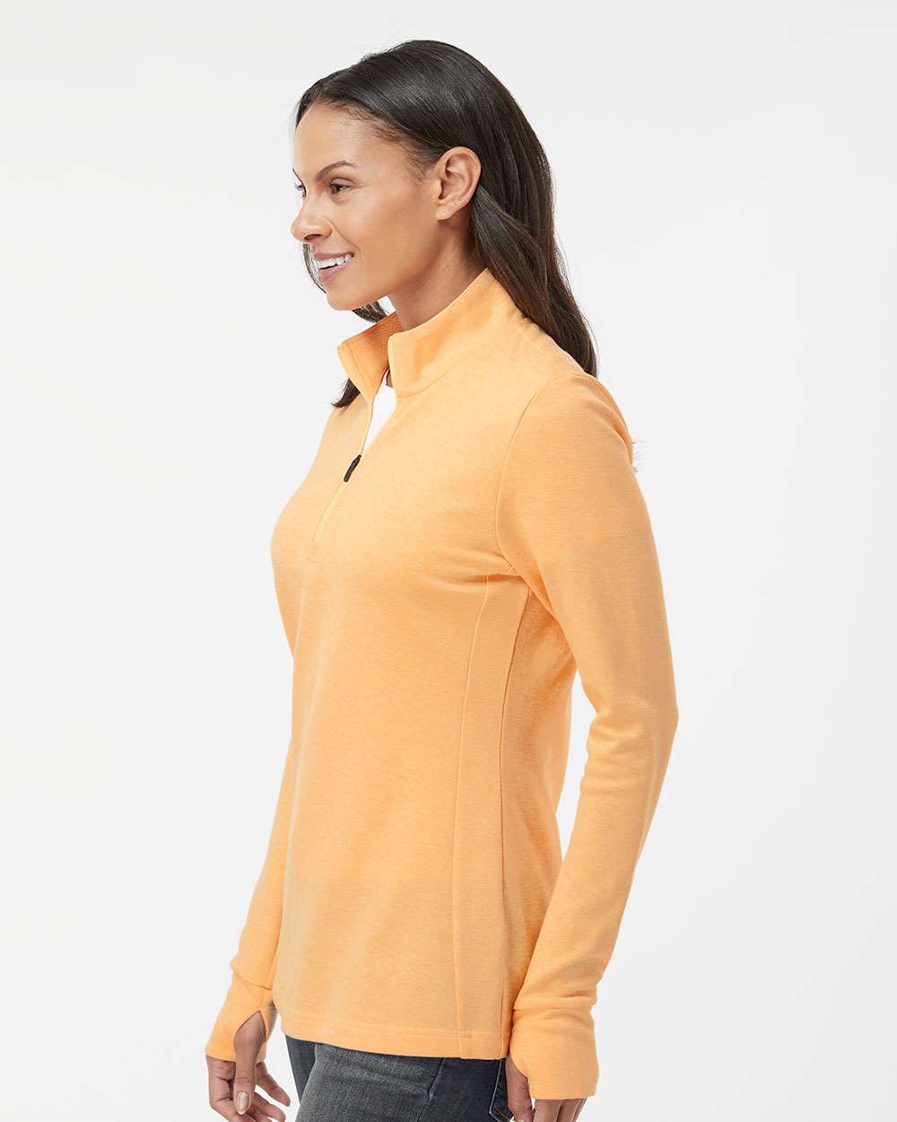 Adidas Women's 3-Stripes Quarter-Zip Sweater Pullover