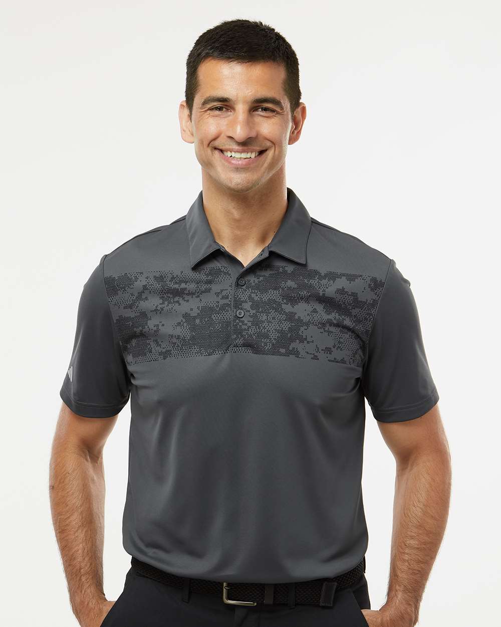 Adidas Men's Camo Chest Print Polo