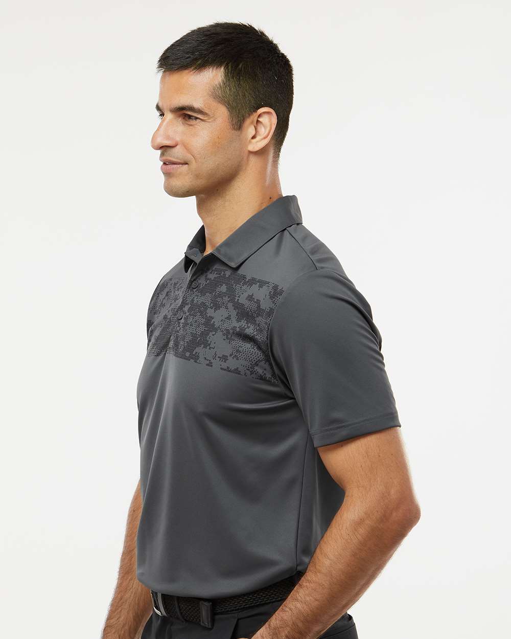 Adidas Men's Camo Chest Print Polo