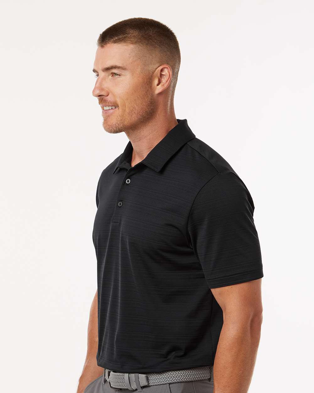 Adidas Men's Textured Stripe Polo