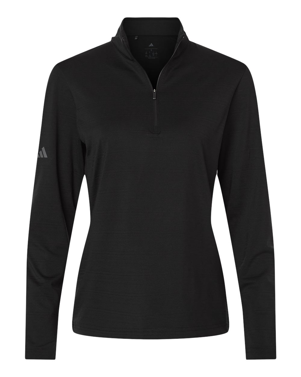 Adidas Women's Textured Stripe Quarter-Zip Pullover