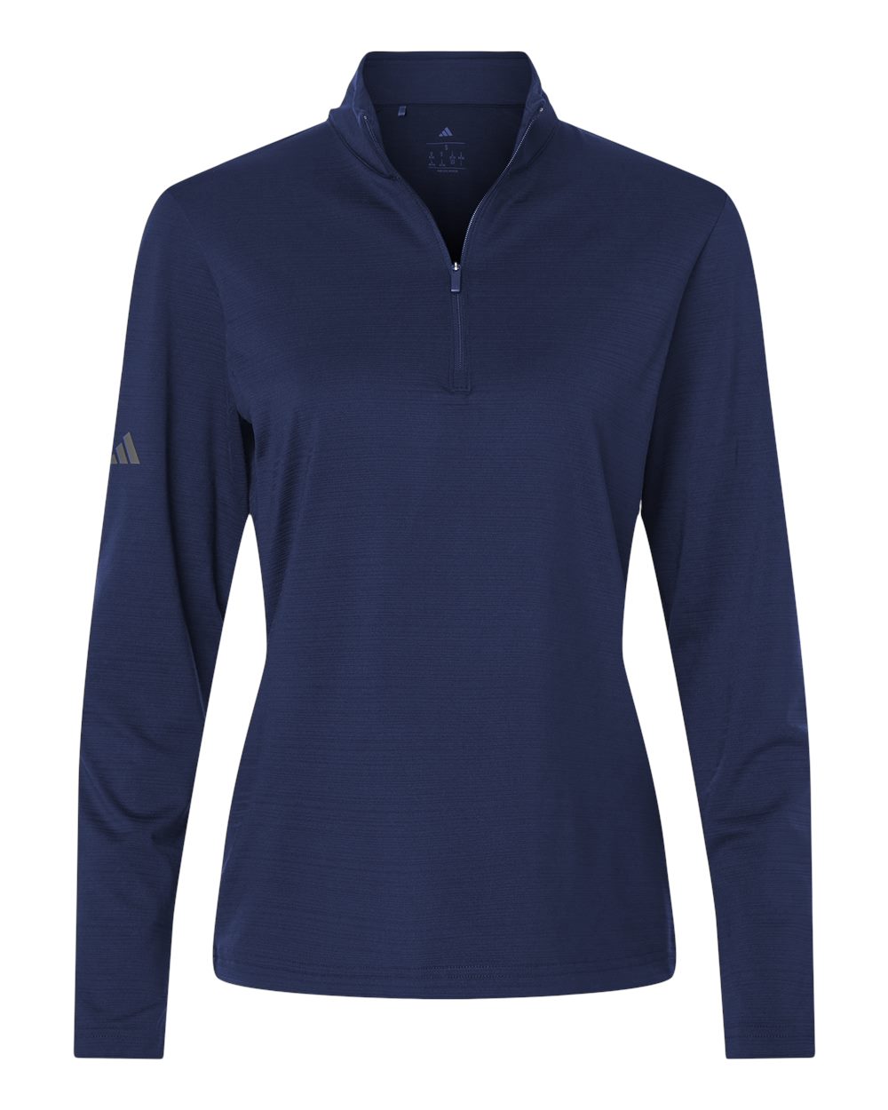 Adidas Women's Textured Stripe Quarter-Zip Pullover