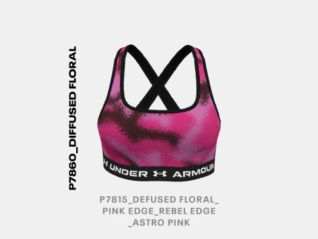 Under Armour Mid Crossback Printed Sports Bra For Women