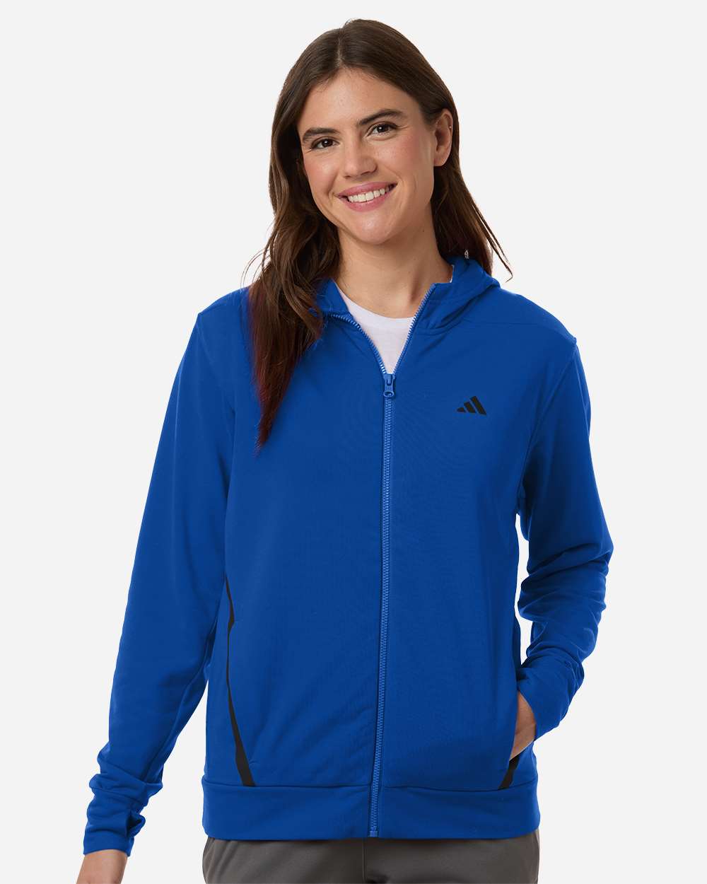 Adidas Women's Game & Go Fleece Full-Zip Hooded Sweatshirt