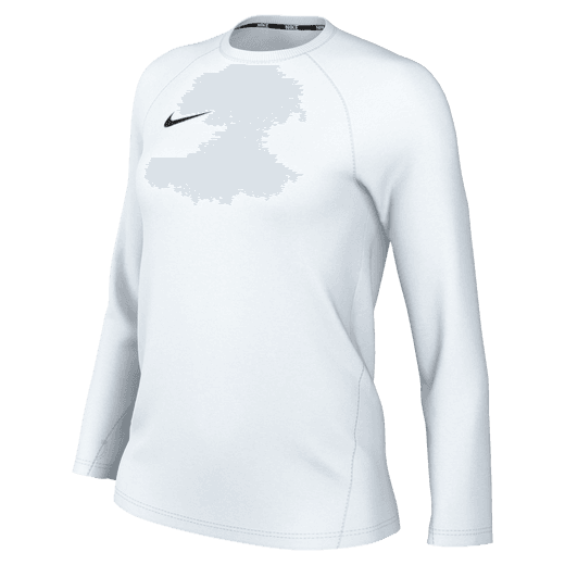 Nike long sleeve top with taped best sale side stripe in white