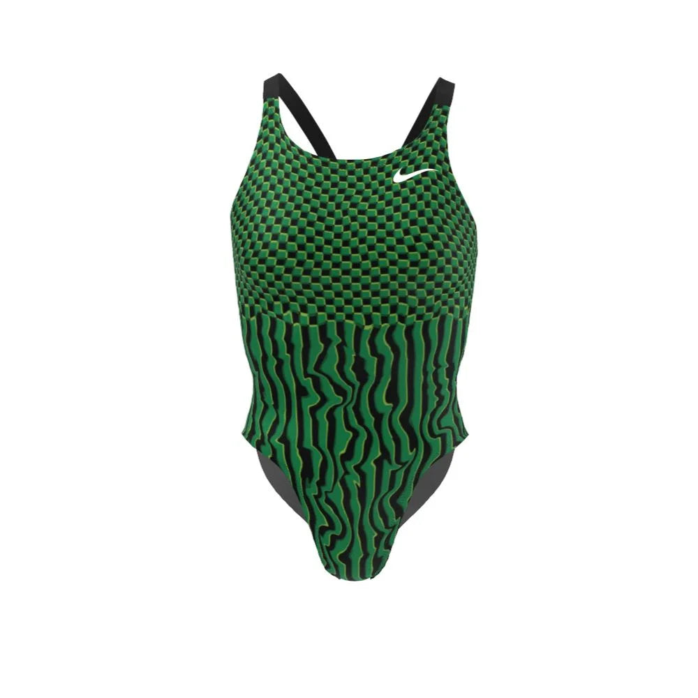 Nike Swim Women's Drippy Check Fastback One Piece