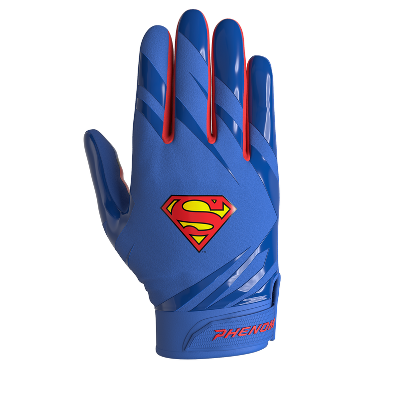 Superman Football Gloves - VPS5 by Phenom Elite – Midway Sports