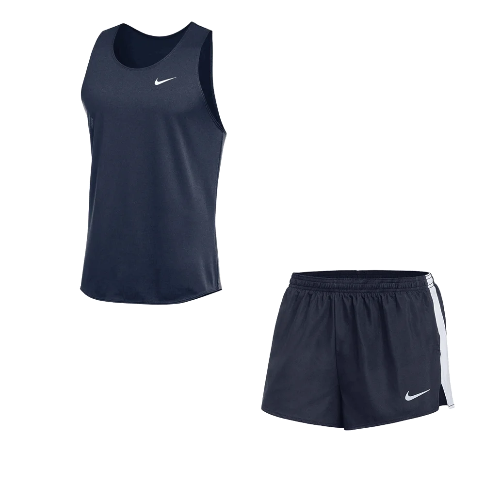 Nike Men's Dri-Fit Stock Fast Set - Singlet and 2IN Short navy color