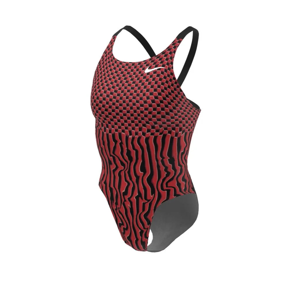 Nike Swim Women's Drippy Check Fastback One Piece