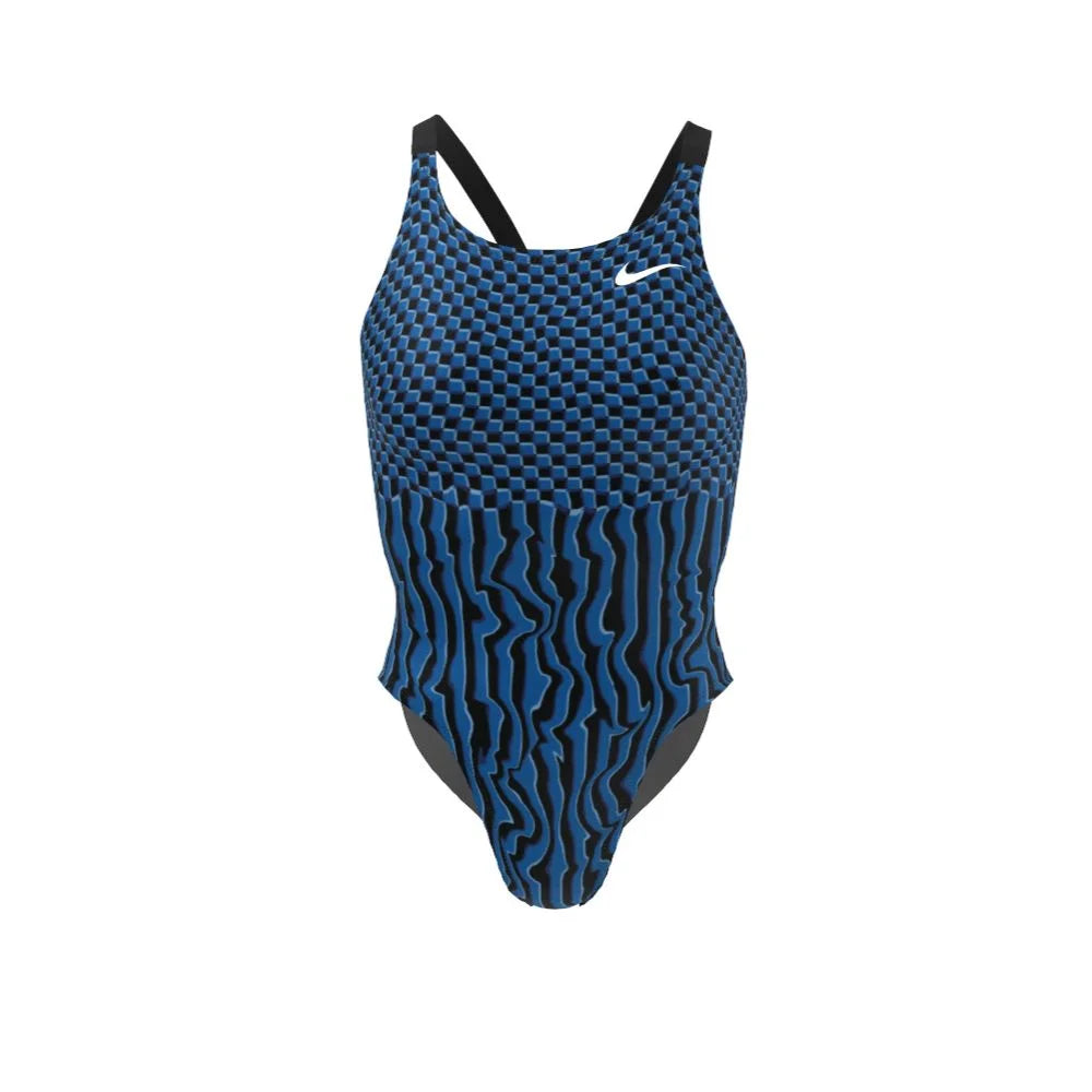 Nike Swim Women's Drippy Check Fastback One Piece