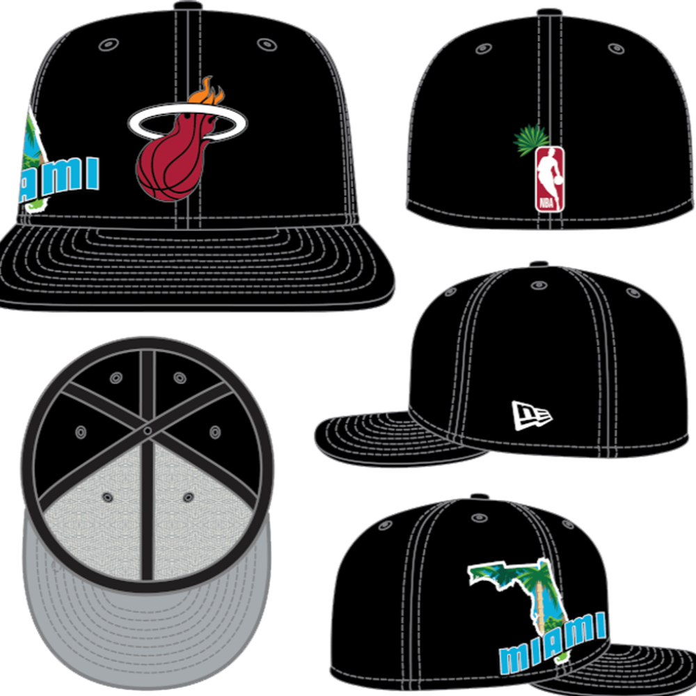 59Fifty Miami Heat Stateview Fitted Hat