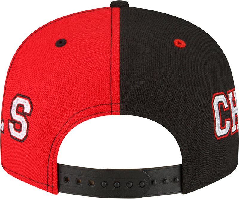 New Era Chicago Bulls Black/Red Team Split 9FIFTY Snapback Hat