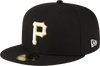 Parche lateral con el logotipo metálico de los Piratas de Pittsburgh de New Era, años 60, talla 59FIFTY ajustada