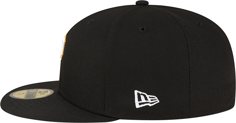 Parche lateral con el logotipo metálico de los Piratas de Pittsburgh de New Era, años 60, talla 59FIFTY ajustada