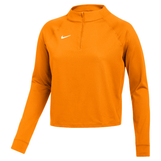 Nike Womens Swoosh Half Zip Top - Team Orange/White - Womens