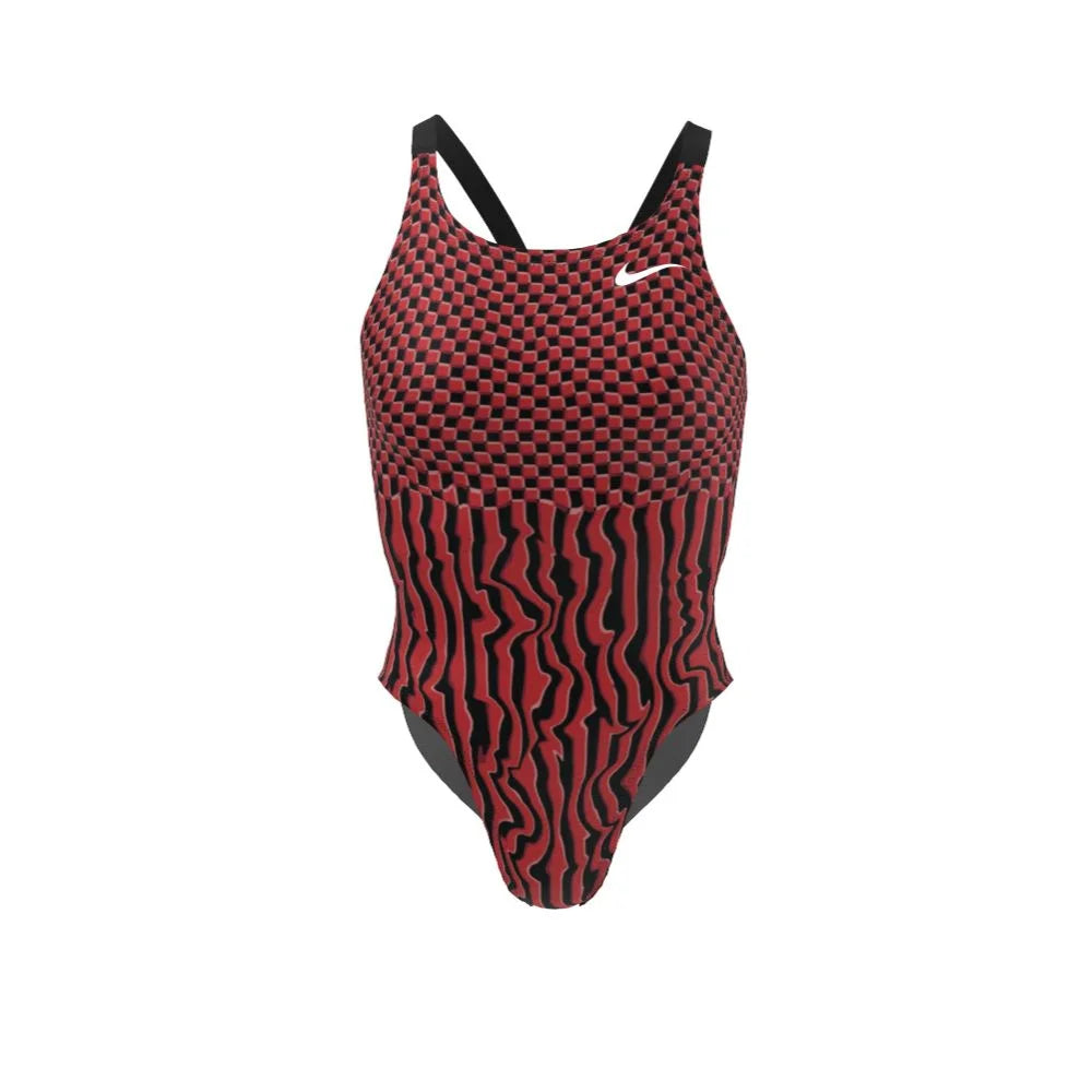 Nike Swim Women's Drippy Check Fastback One Piece