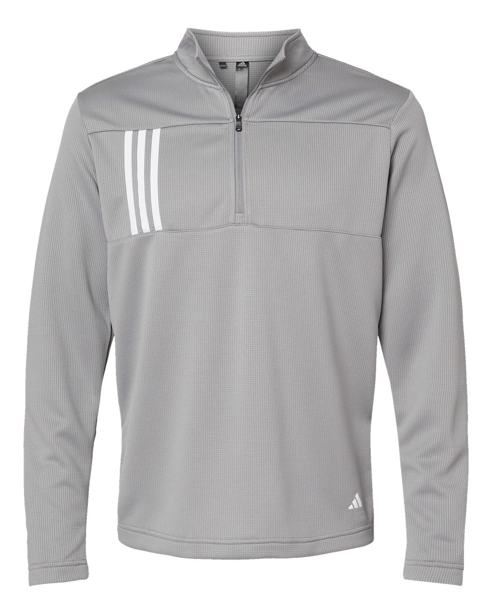 Adidas Men's 3-Stripes Double-Knit Quarter-Zip Pullover