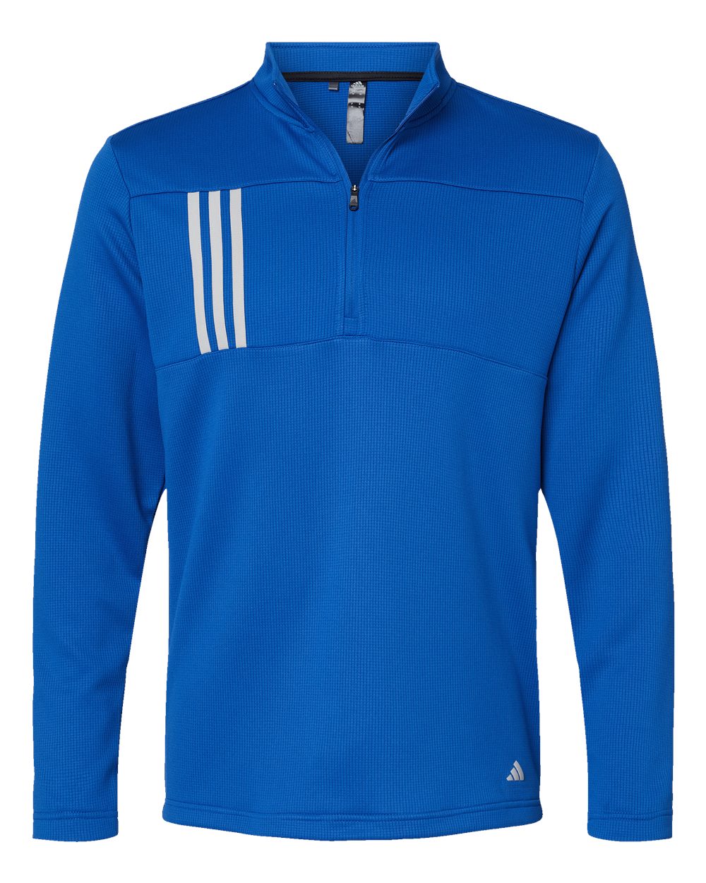 Adidas Men's 3-Stripes Double-Knit Quarter-Zip Pullover