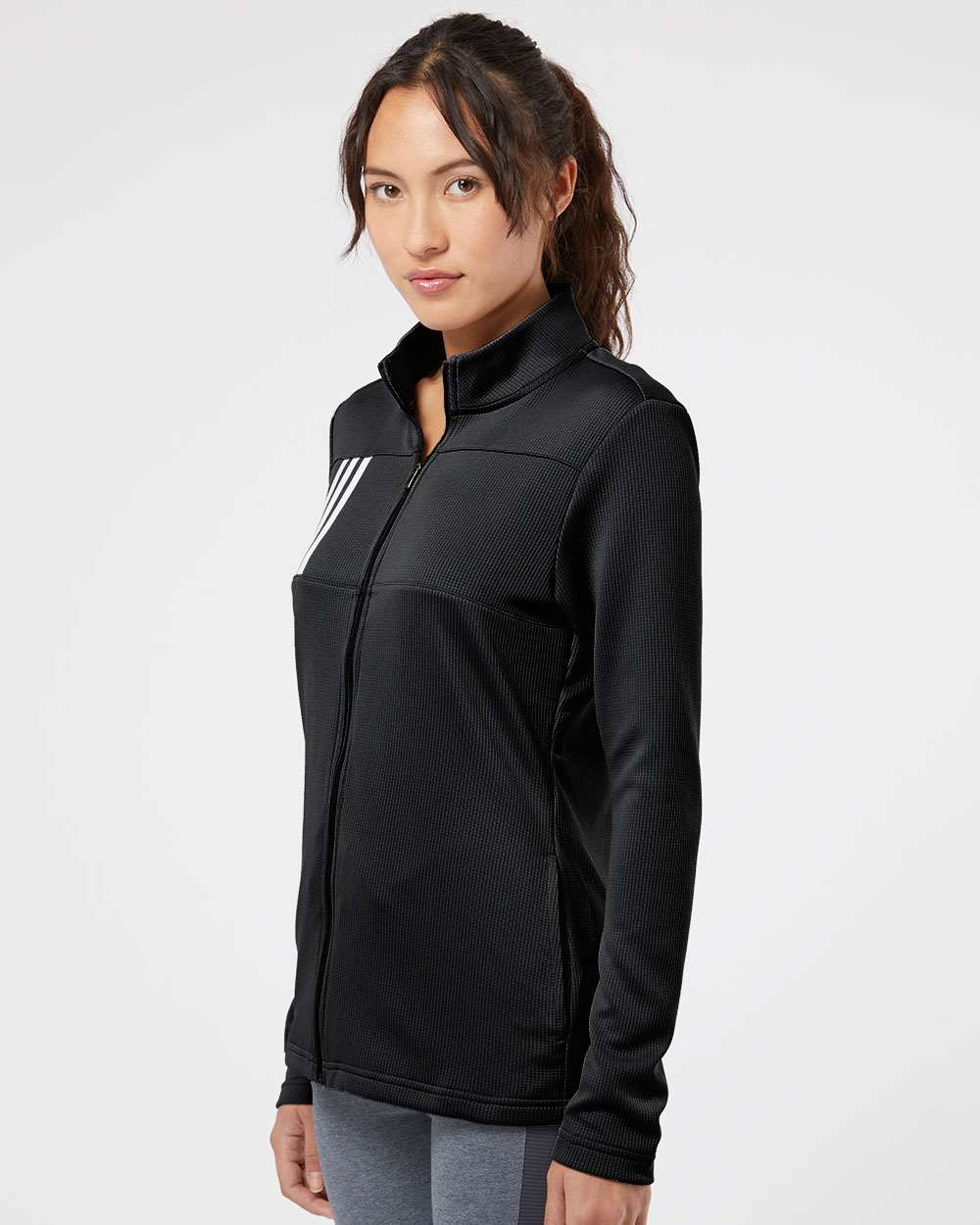 Adidas Women's 3-Stripes Double Knit Full-Zip Jacket