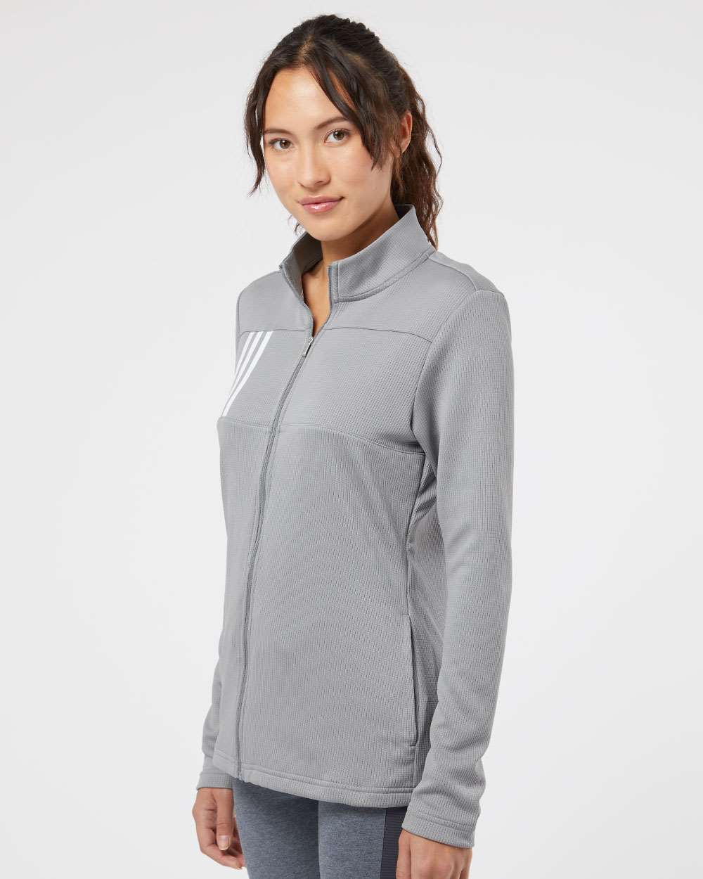 Adidas Women's 3-Stripes Double Knit Full-Zip Jacket
