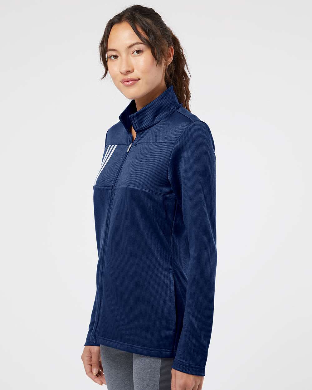 Adidas Women's 3-Stripes Double Knit Full-Zip Jacket