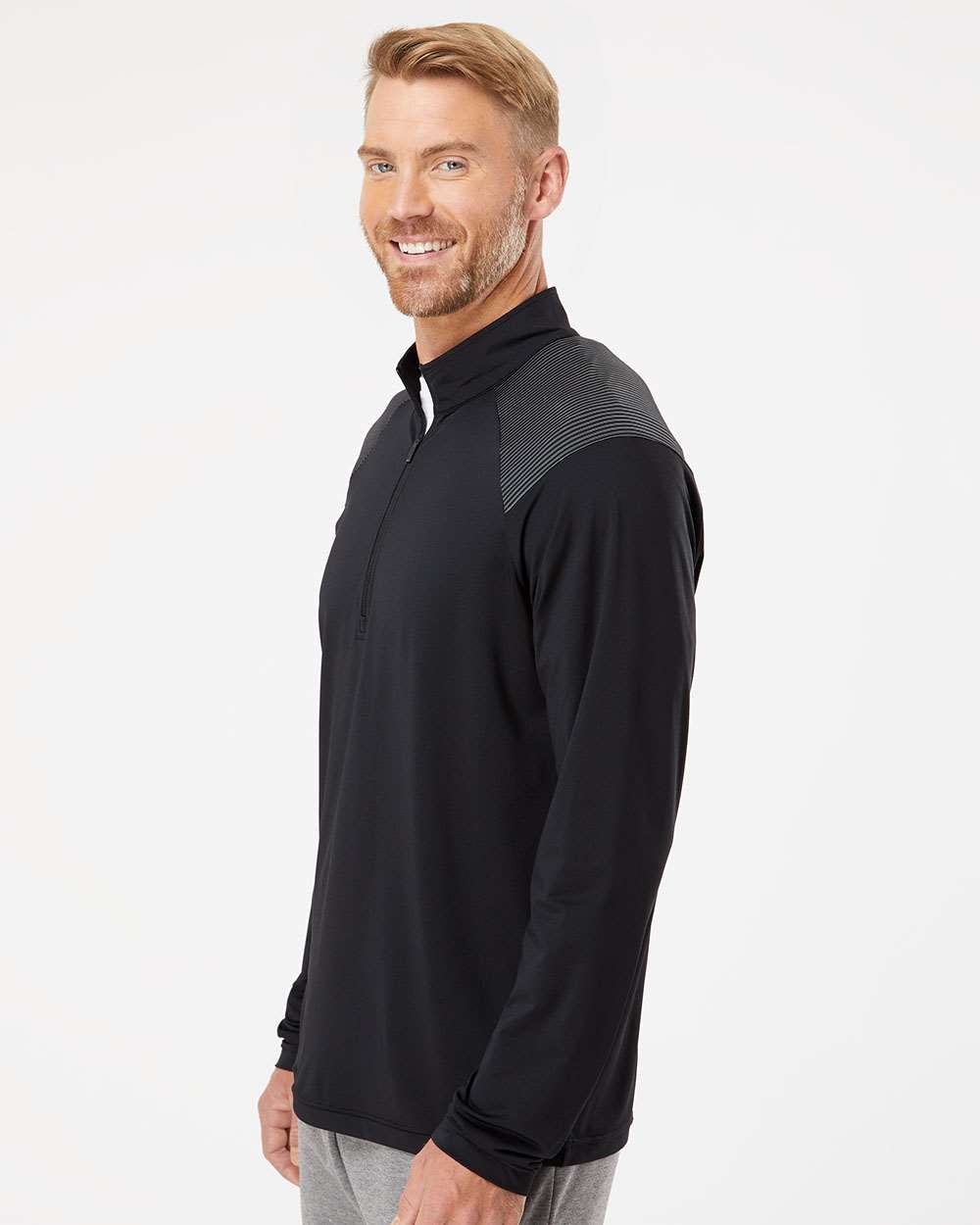 Adidas Men's Ultimate365 Lightweight Shoulder Stripe Quarter-Zip Pullover