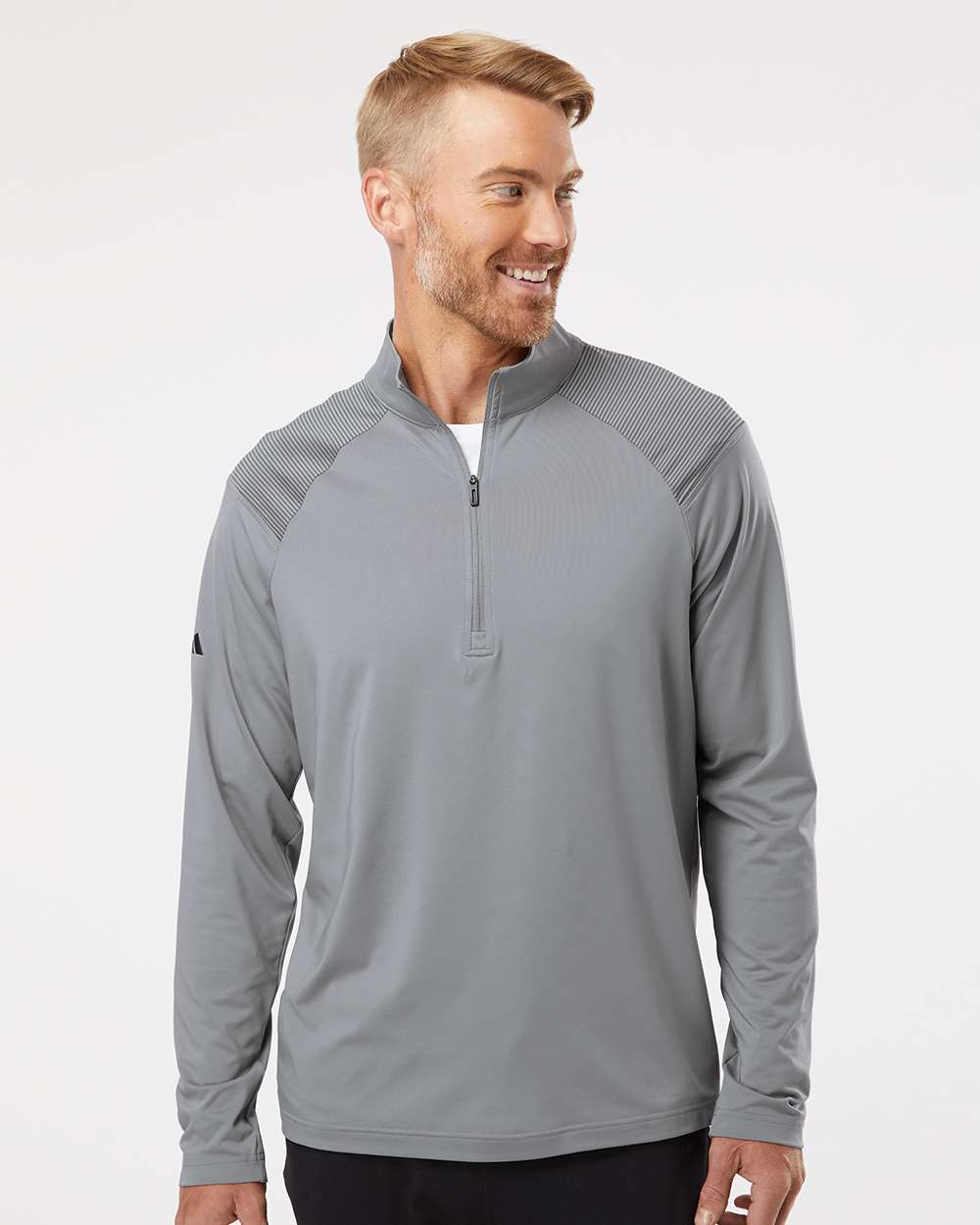 Adidas Men's Ultimate365 Lightweight Shoulder Stripe Quarter-Zip Pullover