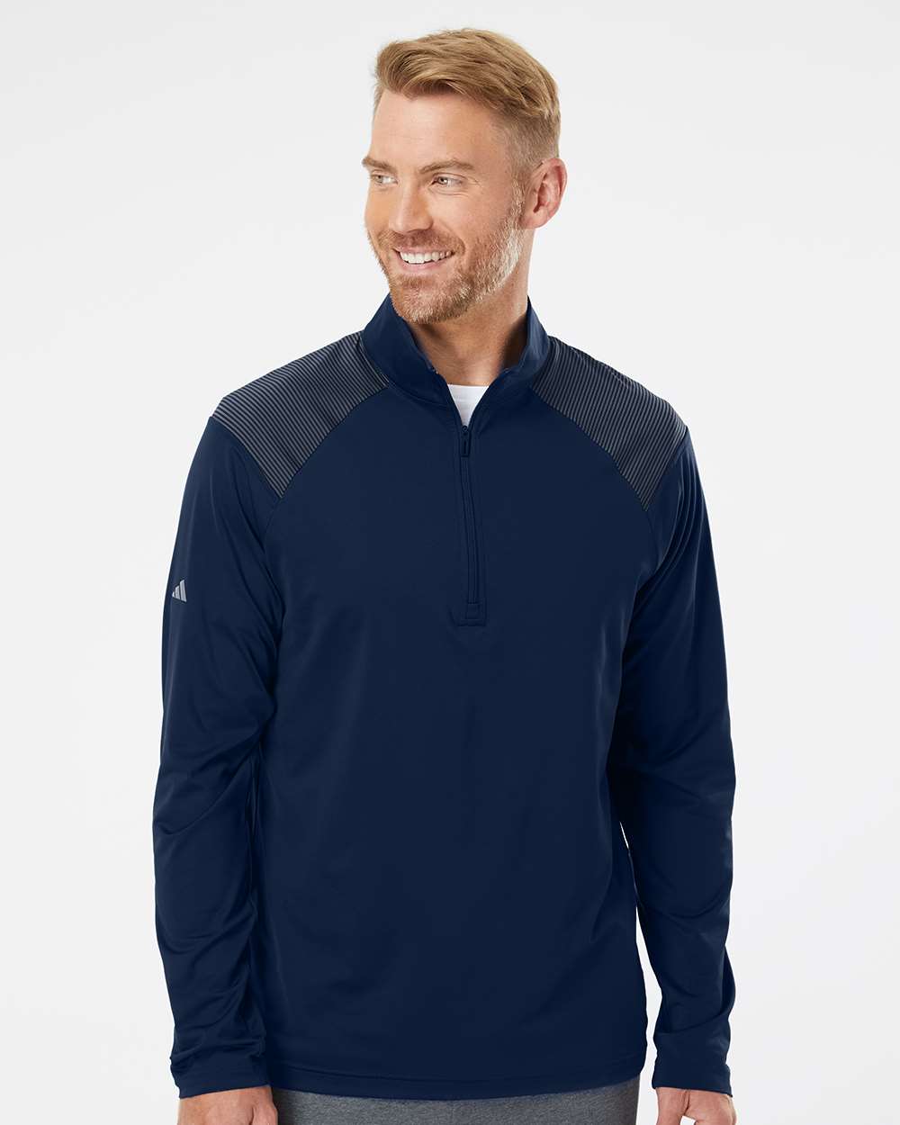 Adidas Men's Ultimate365 Lightweight Shoulder Stripe Quarter-Zip Pullover