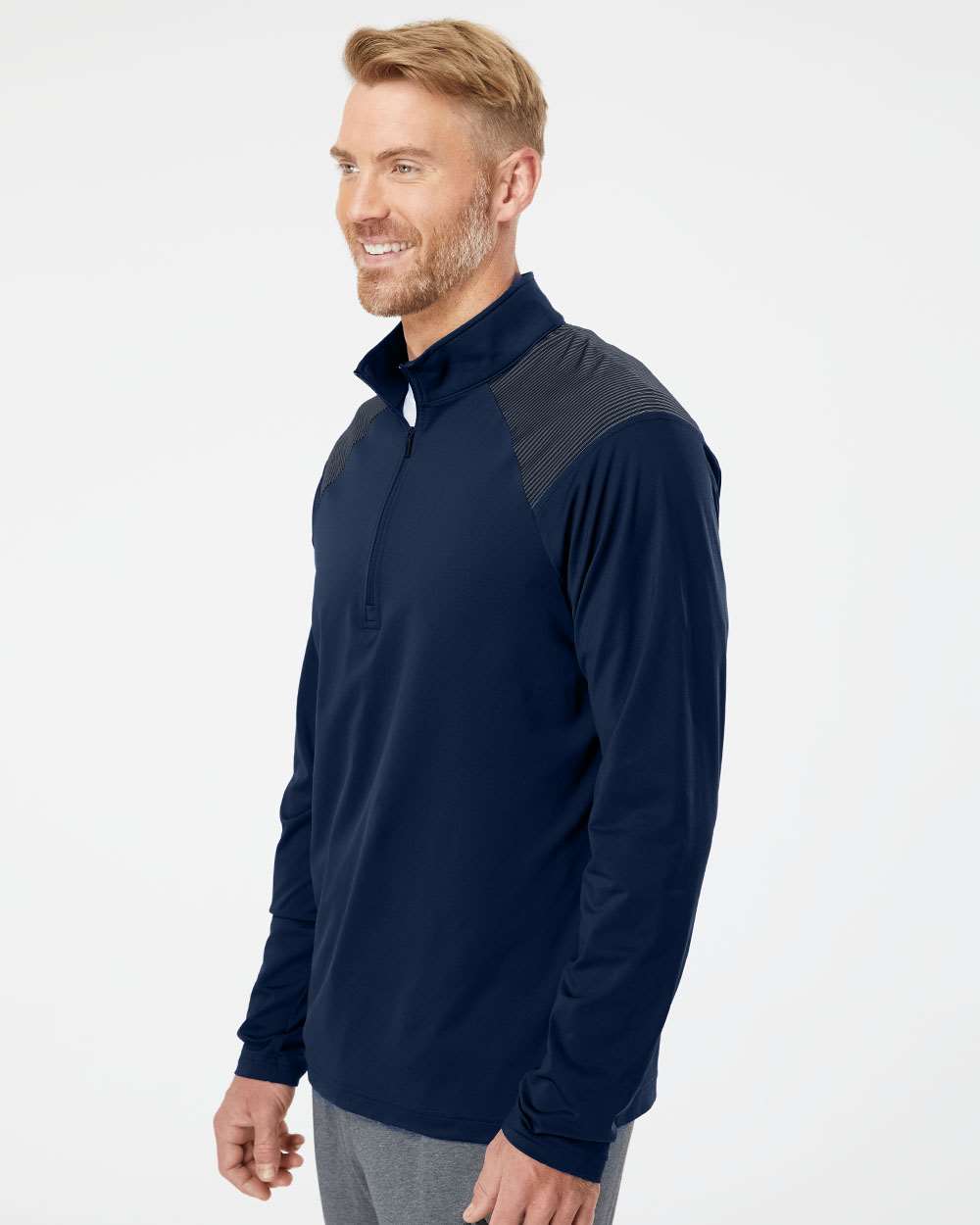 Adidas Men's Ultimate365 Lightweight Shoulder Stripe Quarter-Zip Pullover