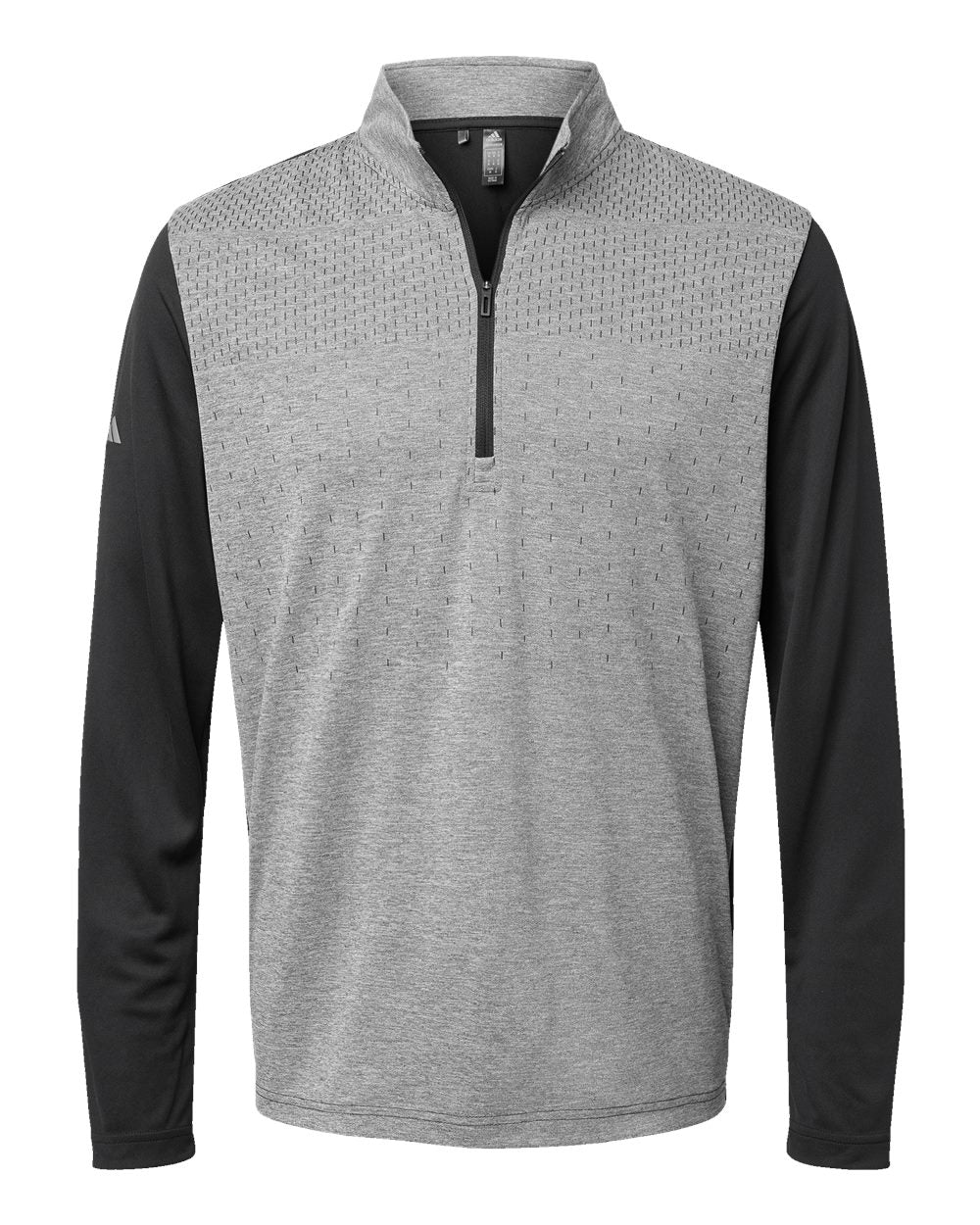 Adidas Men's Ultimate365 Heather Block Print Quarter-Zip Pullover