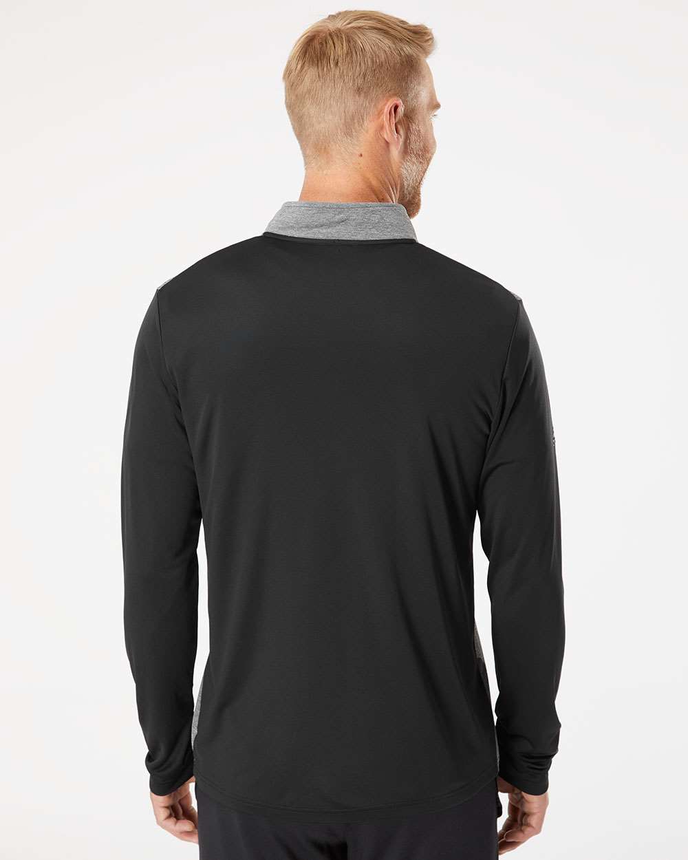 Adidas Men's Ultimate365 Heather Block Print Quarter-Zip Pullover