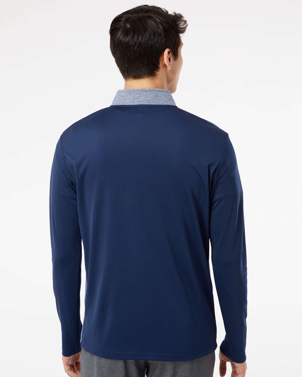 Adidas Men's Ultimate365 Heather Block Print Quarter-Zip Pullover