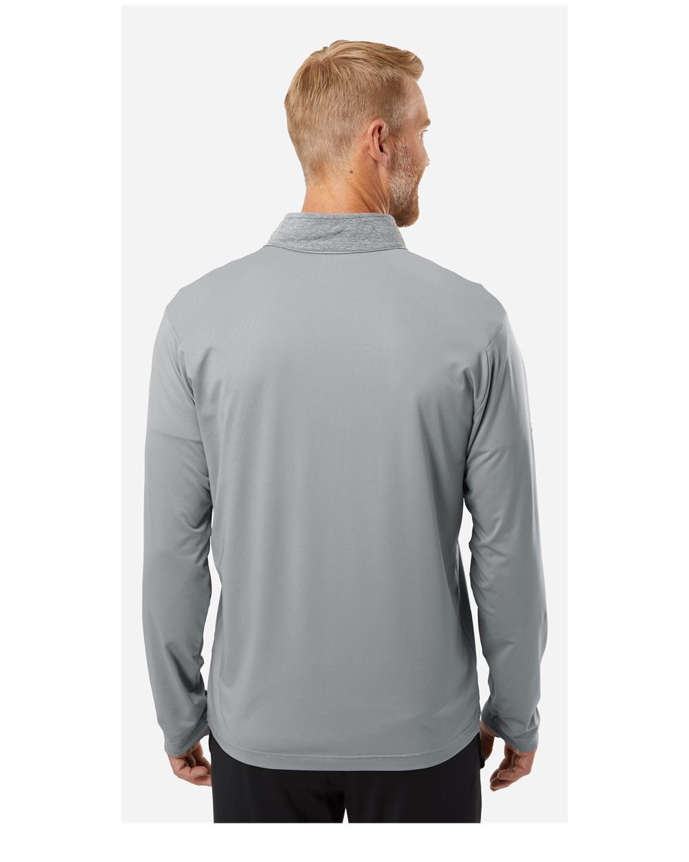Adidas Men's Ultimate365 Heather Block Print Quarter-Zip Pullover