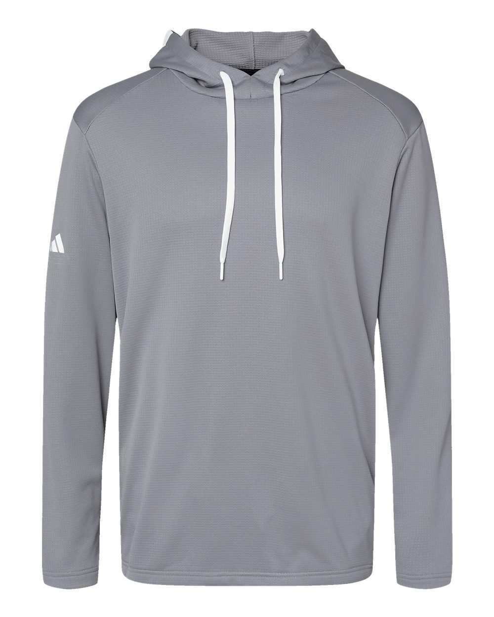 Adidas Men's Textured Mixed Media Midweight Hooded Sweatshirt