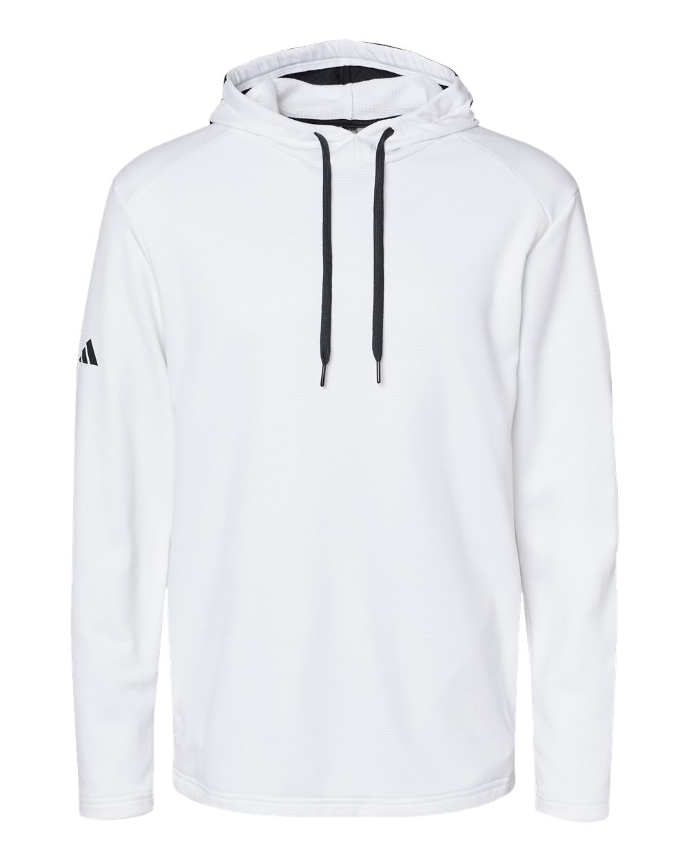 Adidas Men's Textured Mixed Media Midweight Hooded Sweatshirt