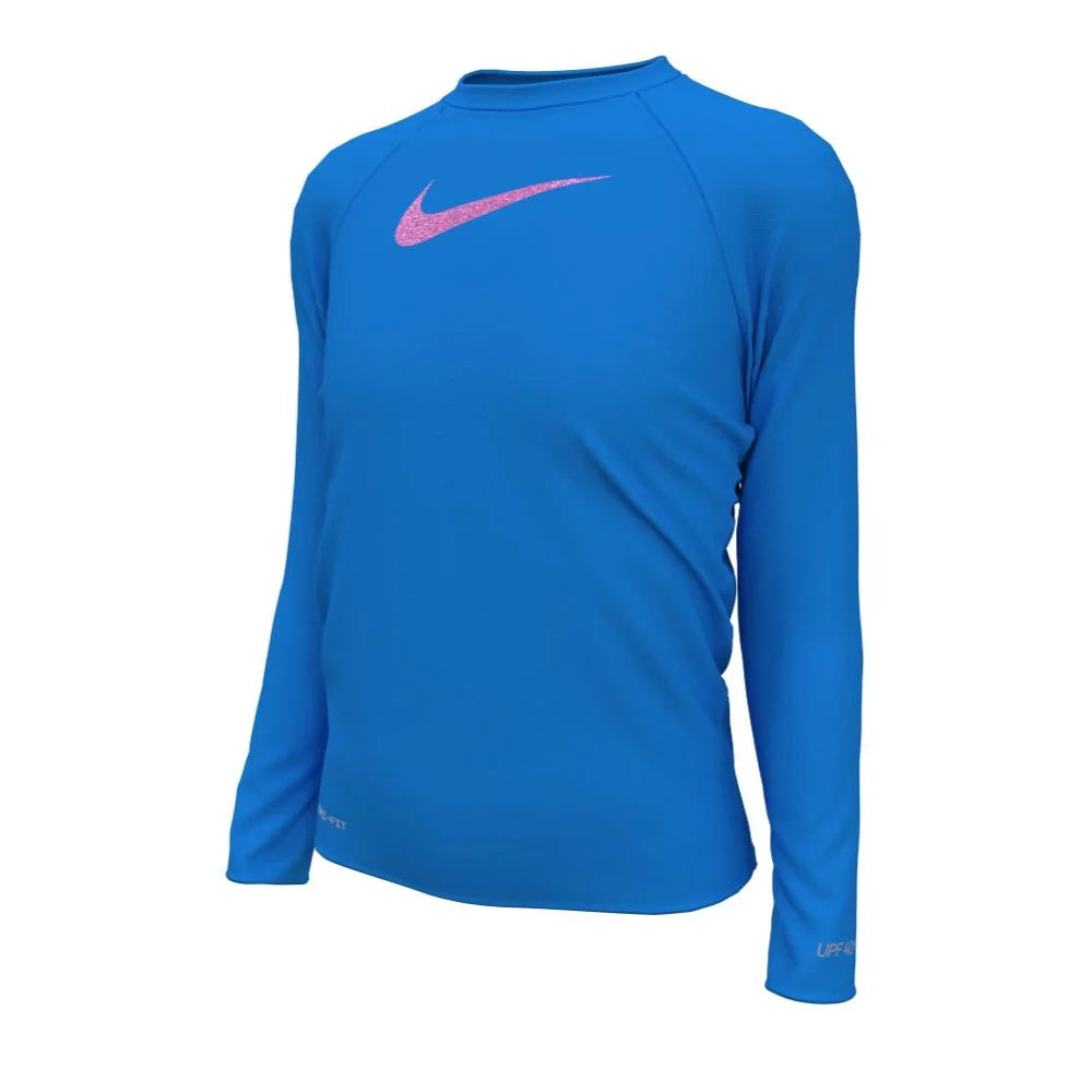 Nike Swim Girls Swoosh Long Sleeve Hydroguard
