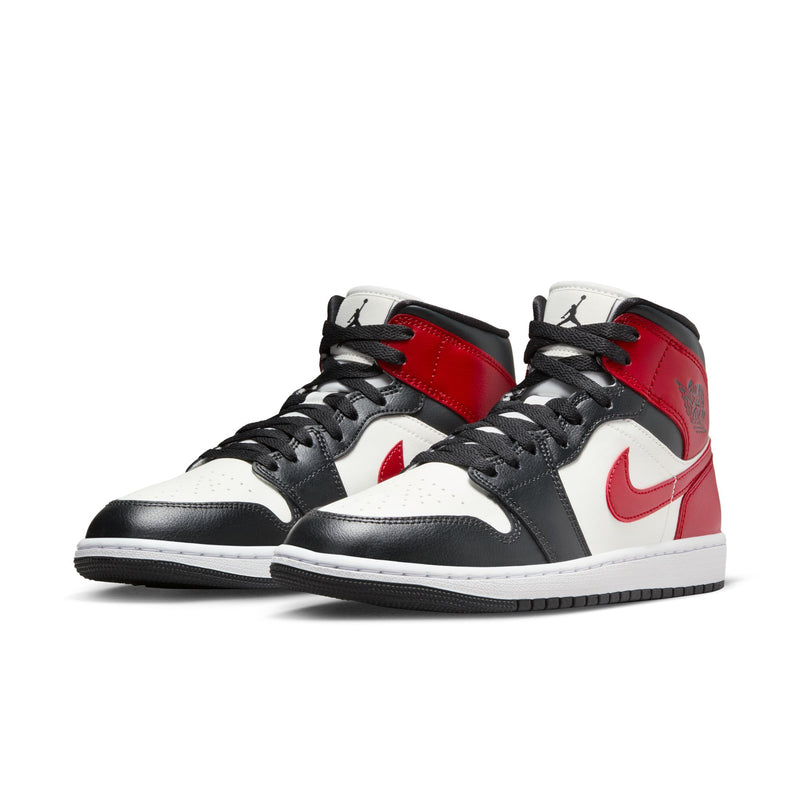 nike air jordan 1 mid red white black